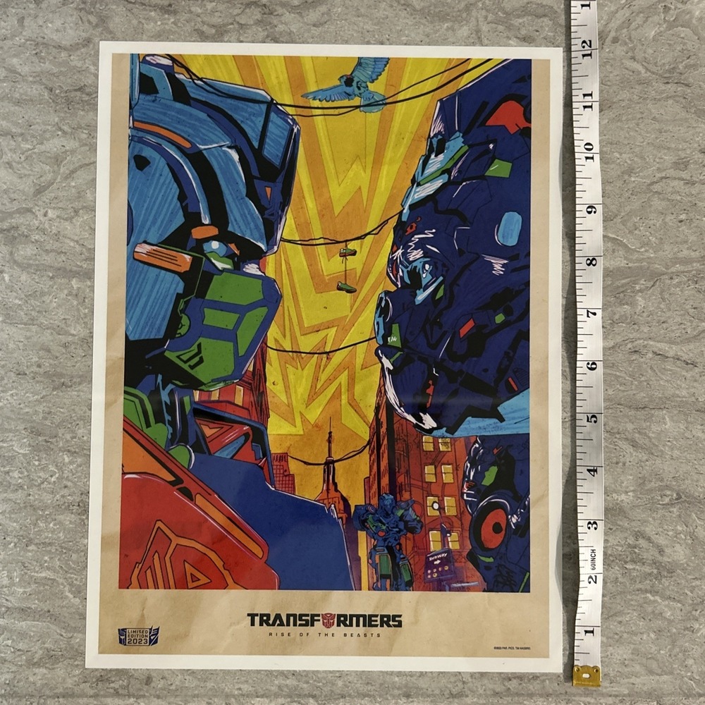 Transformers Rise of The Beasts Original Movie Poster  9" X 12" Limited Edition - Picture 6 of 6